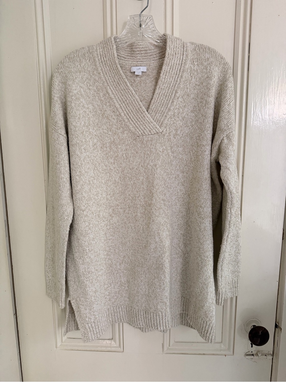 J. Jill Cream V-Neck Women's Sweater
